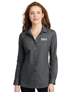 Ladies Pincheck Easy Care Shirt