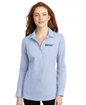 Ladies Pincheck Easy Care Shirt